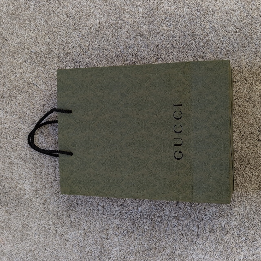 Gucci Green Shopping Tote Gift Bag Medium